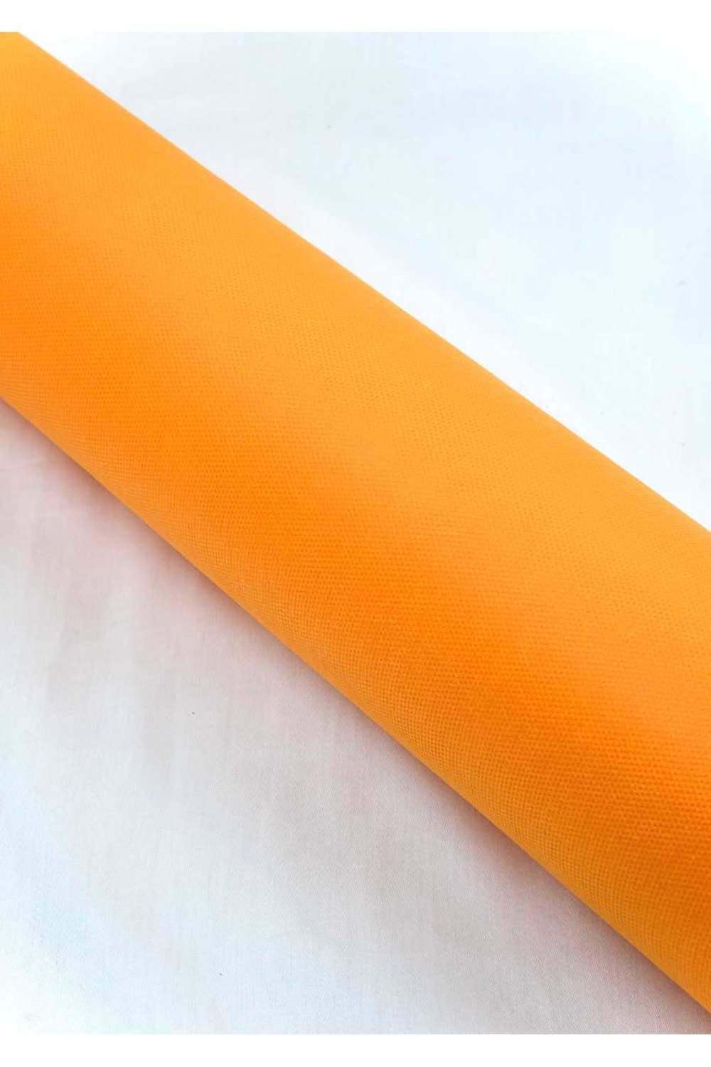 Renkli Tela - Tela Modelleri - Düz Tela - Turuncu - 70 CM X 10 METRE