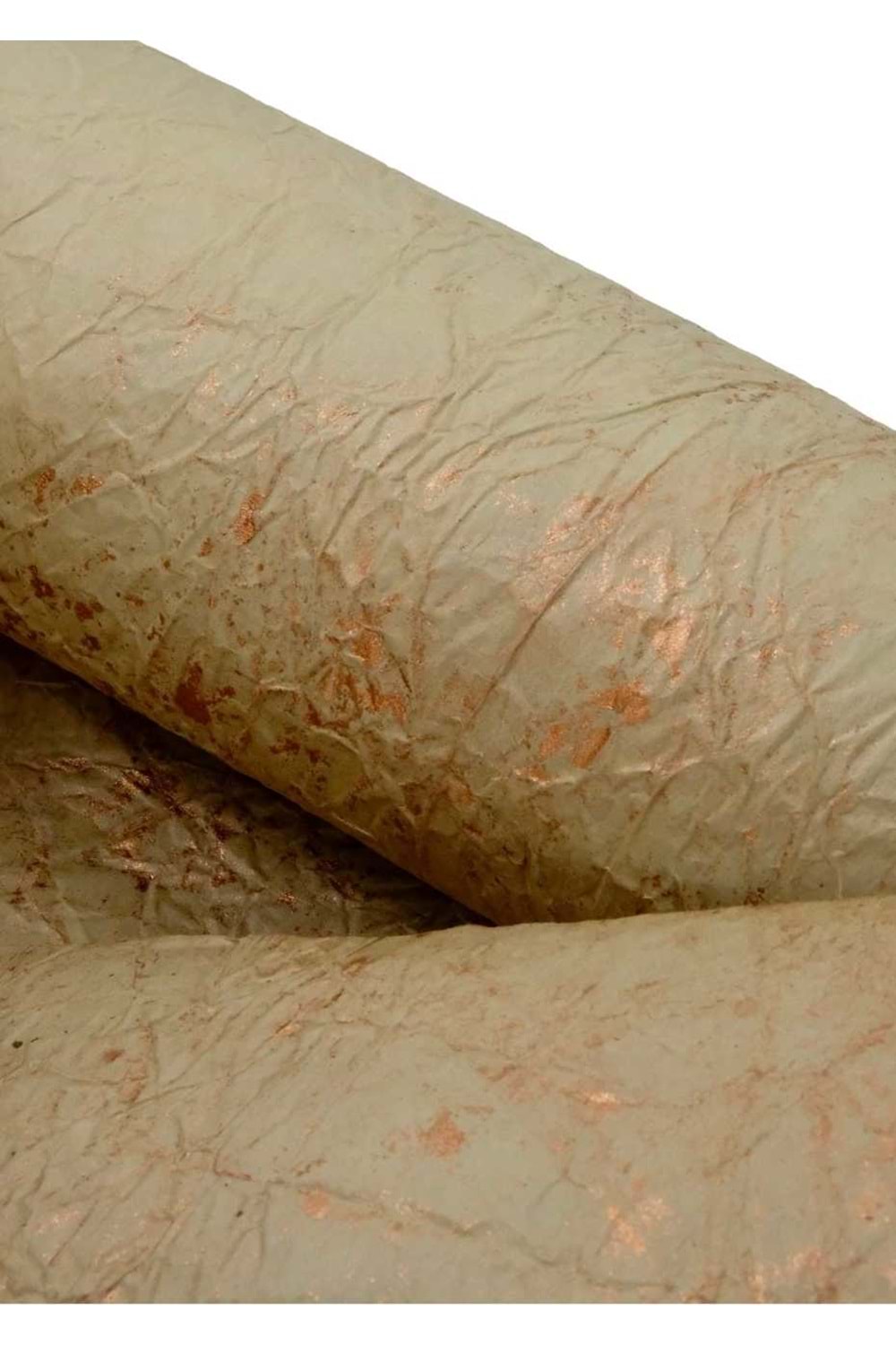Buruşuk Kağıt Ebruli - Buruşuk Kağıt - Ebruli - Bakır - 58 CM X 9 METRE