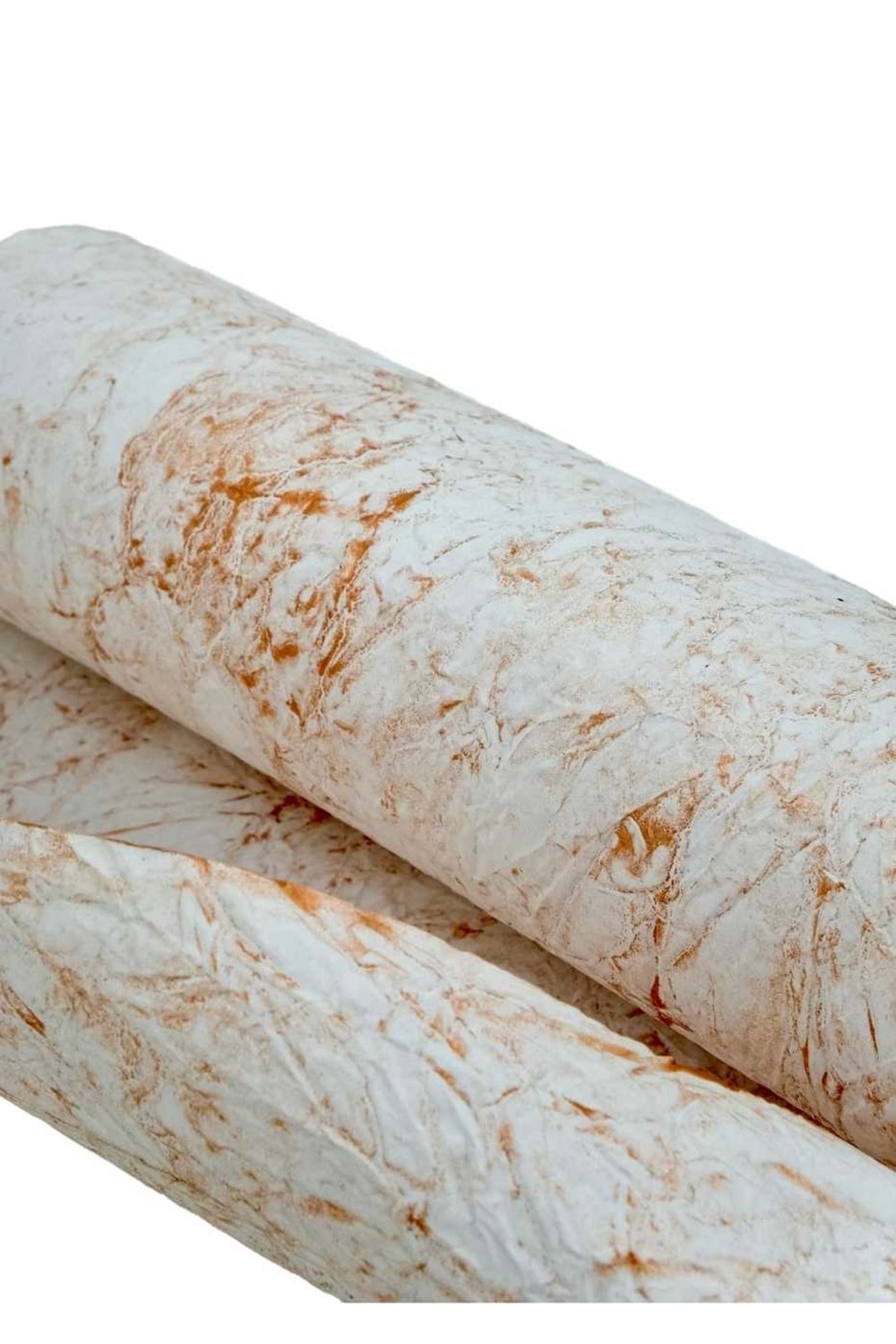 Buruşuk Kağıt Ebruli - Buruşuk Kağıt - Ebruli - Gold-Beyaz - 58 CM X 9 METRE