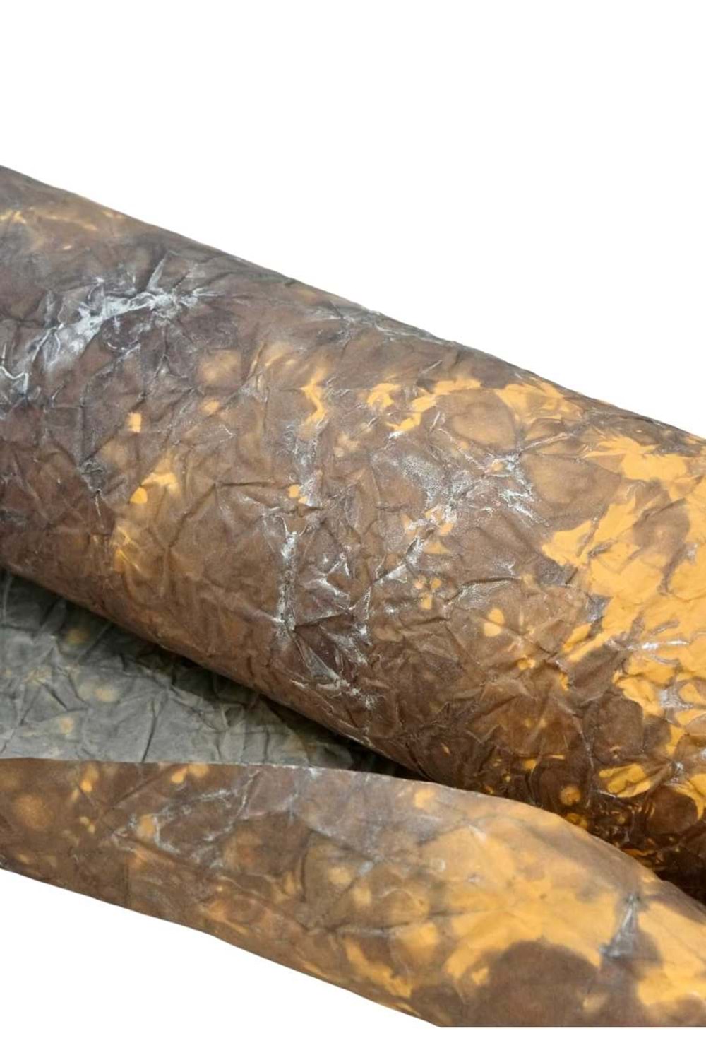 Buruşuk Kağıt Ebruli - Buruşuk Kağıt - Ebruli - Gold-Siyah - 58 CM X 9 METRE