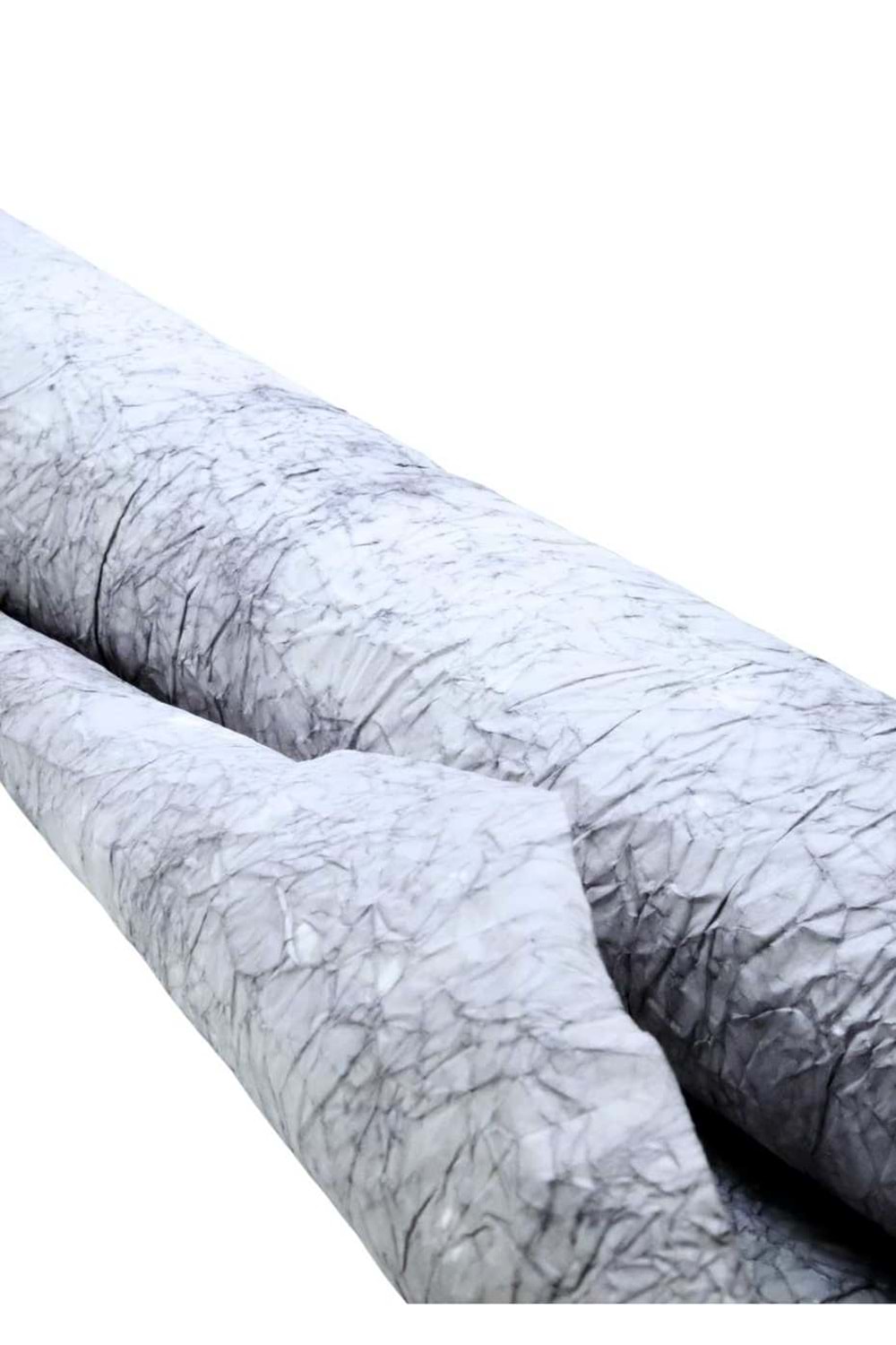 Buruşuk Kağıt Ebruli - Buruşuk Kağıt - Ebruli - Gri-Beyaz - 58 CM X 9 METRE