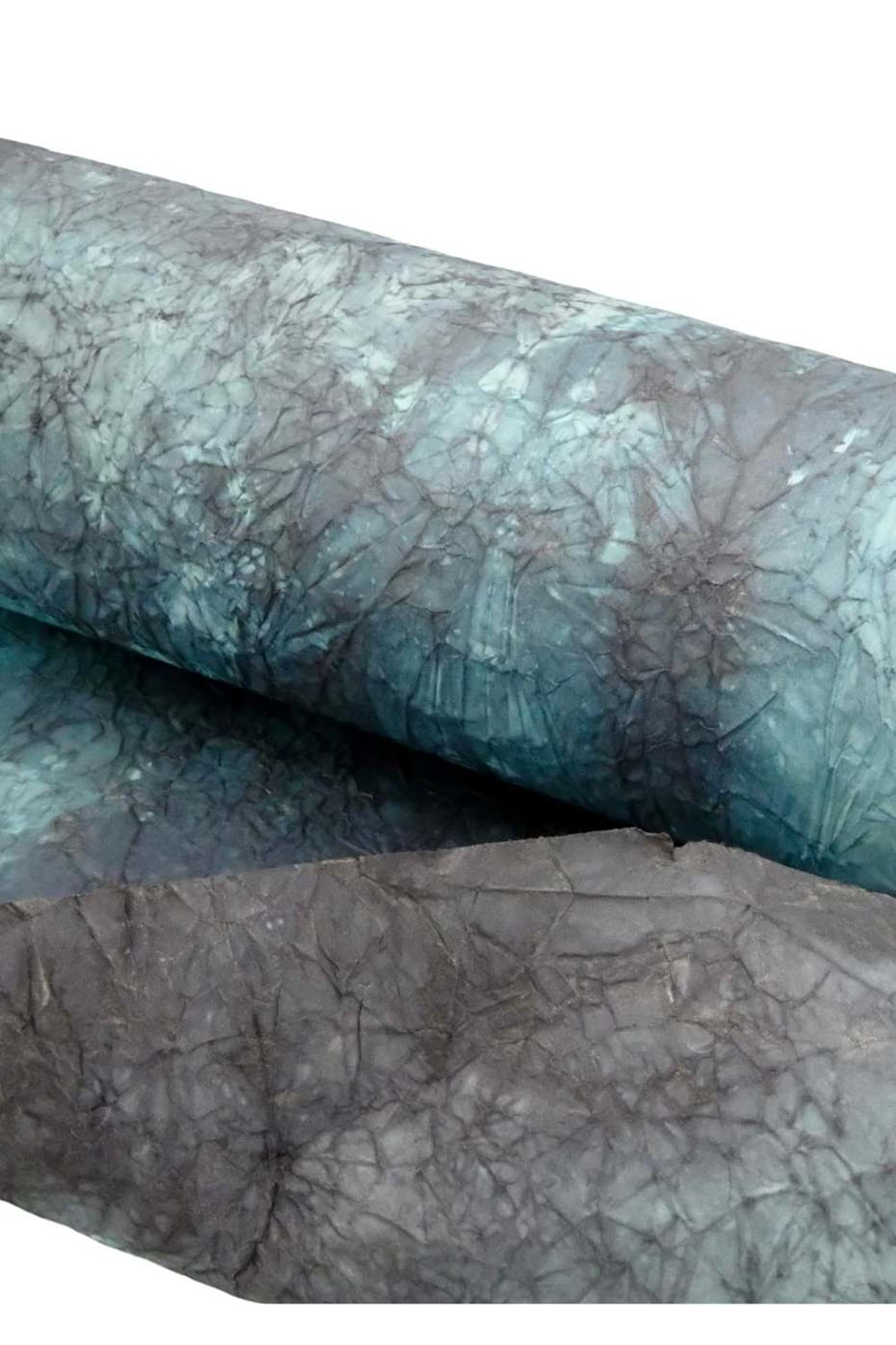 Buruşuk Kağıt Ebruli - Buruşuk Kağıt - Ebruli - Mavi-Siyah - 58 CM X 9 METRE