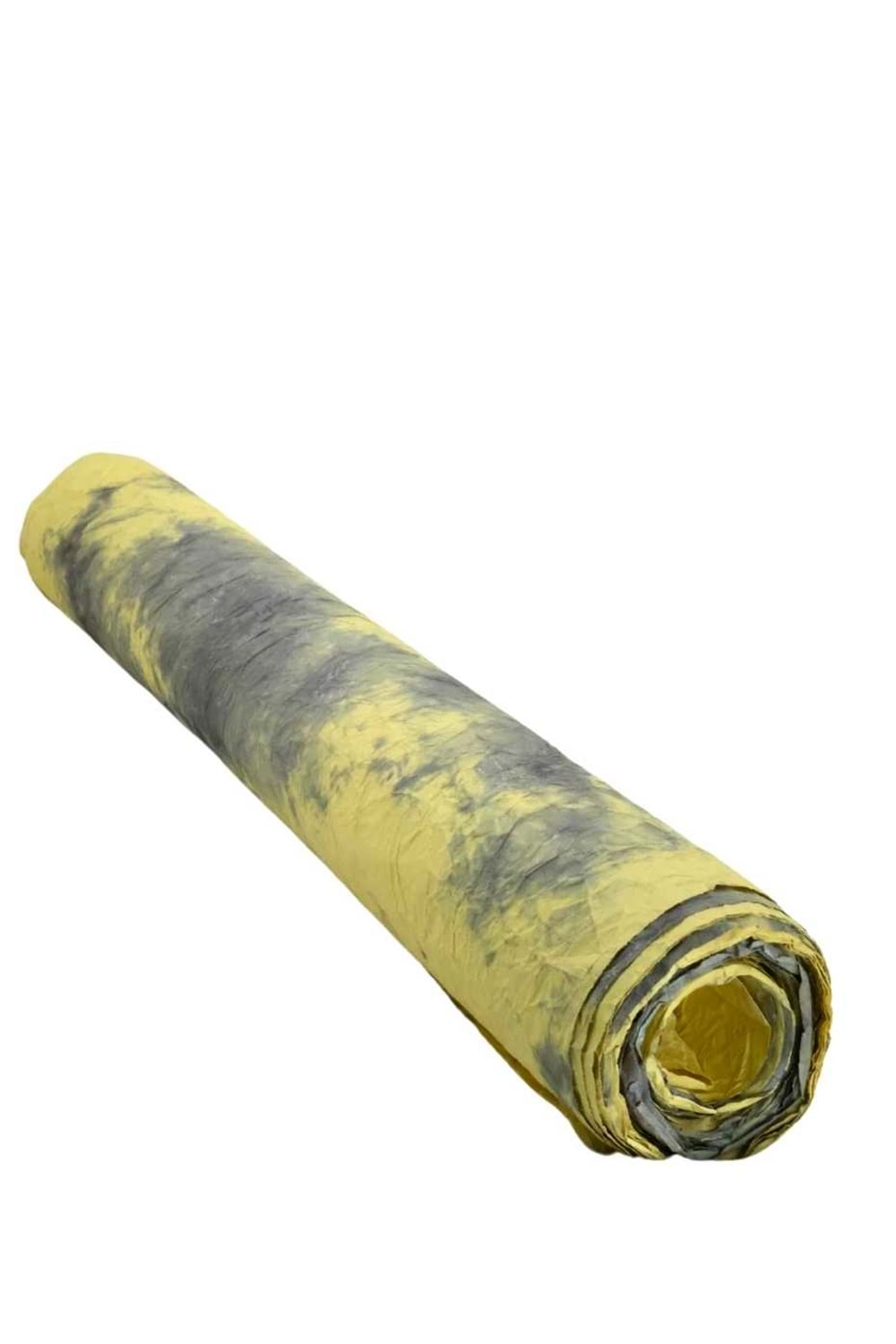 Buruşuk Kağıt Ebruli - Buruşuk Kağıt - Ebruli - Sarı-Siyah - 58 CM X 9 METRE