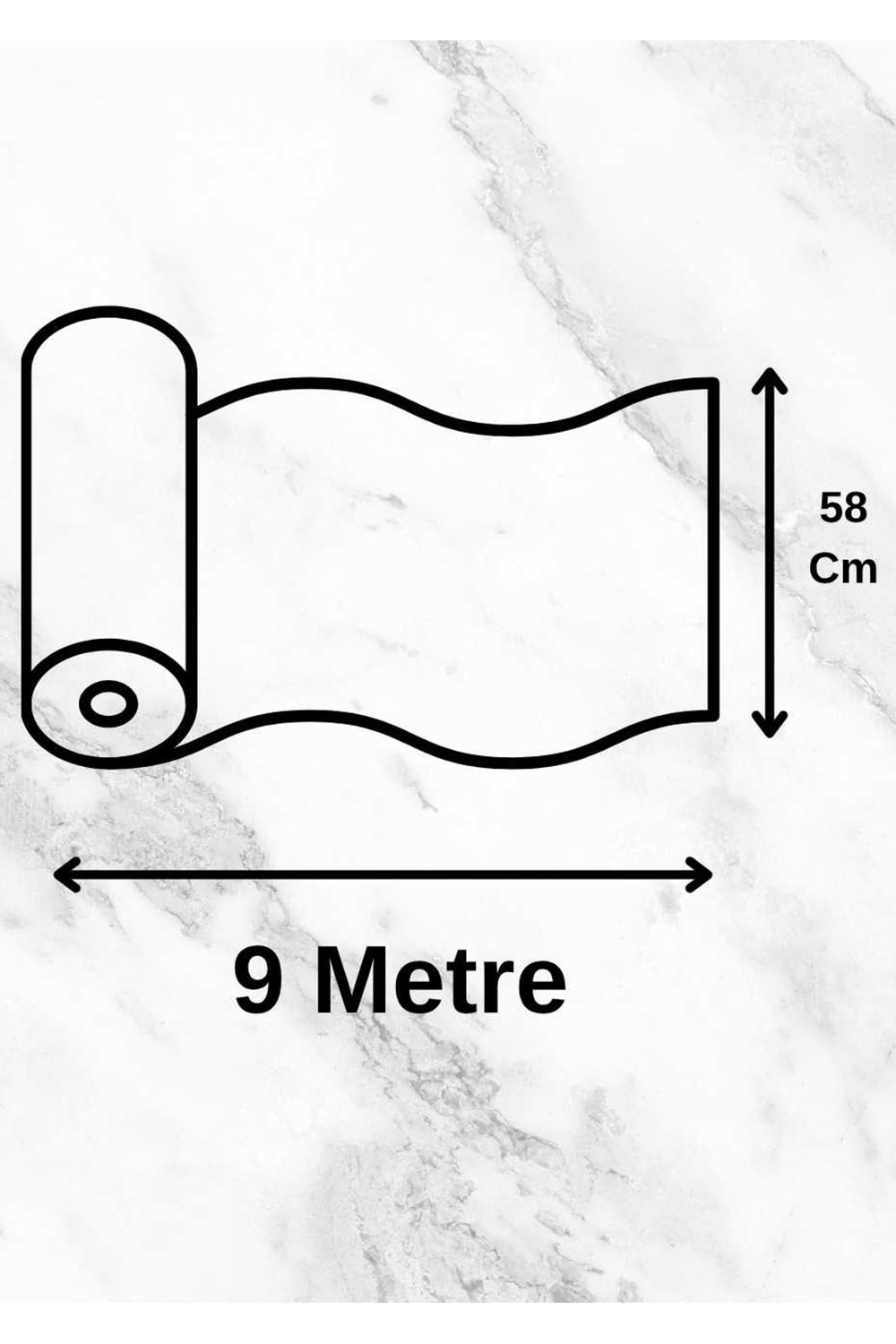 Buruşuk Kağıt Ebruli - Buruşuk Kağıt - Ebruli - Somon-Siyah - 58 CM X 9 METRE