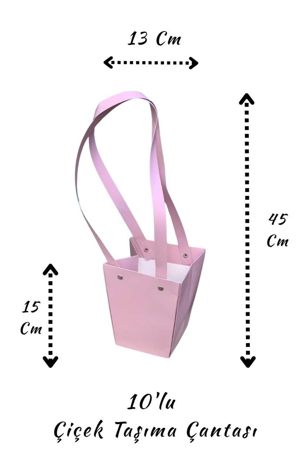 Kraft Çiçek Taşıma Çantası 10 lu ÇANTA35 - Lila
