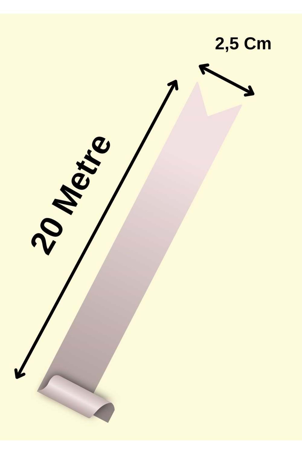 Kurdele Çekme - Kurdele Modelleri - Çekme Kurdele - Siyah - 2,5 CM X 20 METRE