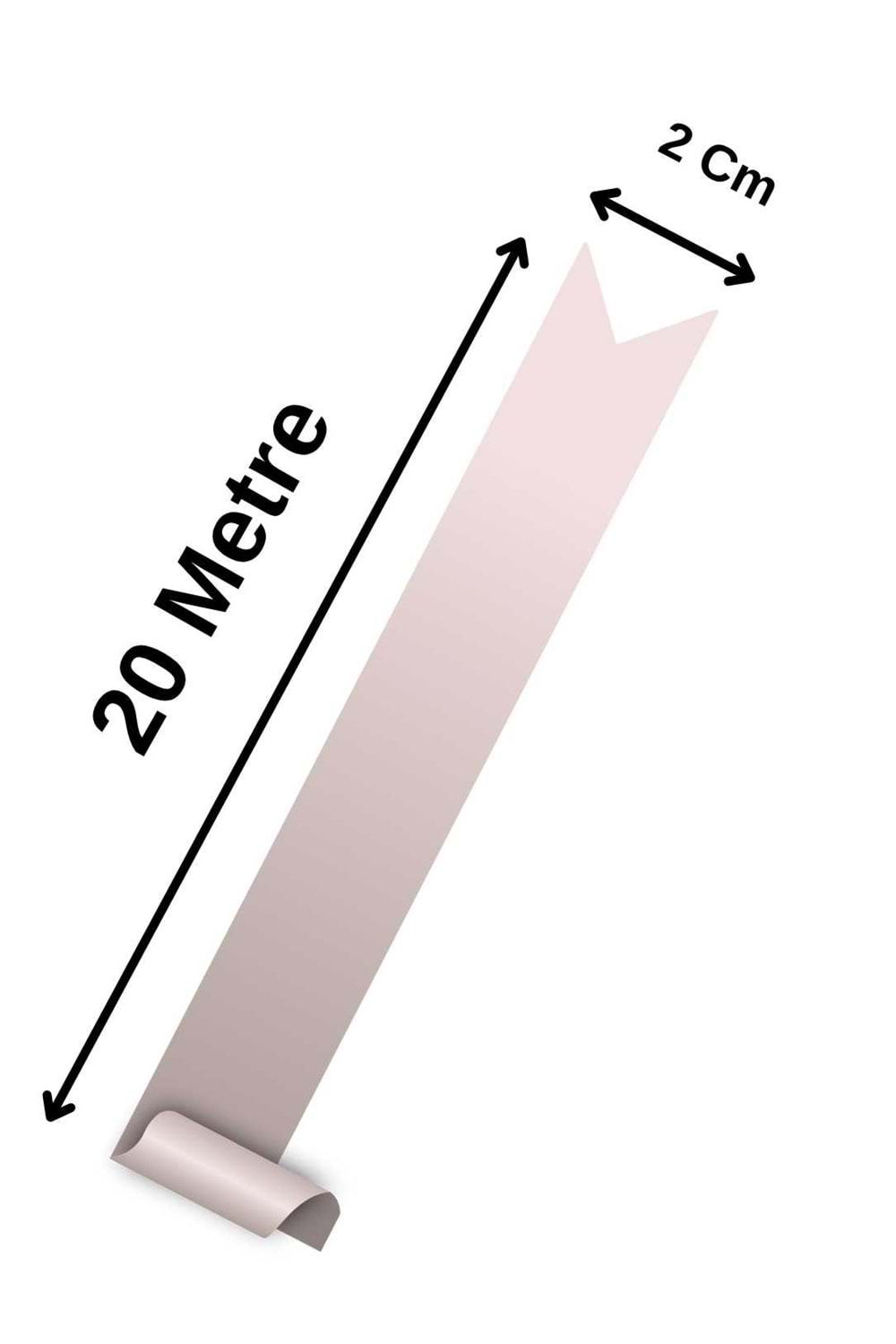 Kurdele Şifon 2 Cm x 20 Metre - Kurdele Modelleri - Şifon Kurdele - Kırmızı - 2 CM X 20 METRE