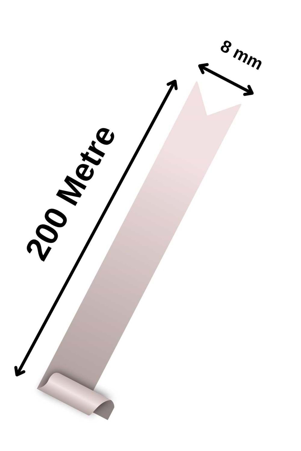 İnce Rabant Kurdele 8 mm x 200 Metre - Rabant Modelleri - Renkli Rabant - Kırmızı - 8 MM X 200 METRE