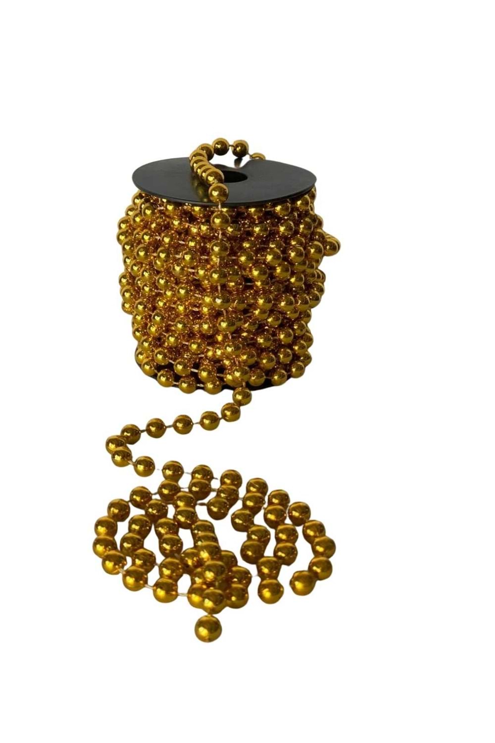 İnci Boncuk Kurdele Parlak Renkler - Kurdele Modelleri - Boncuk İnci - Altın - Gold - 8 MM X 7 METRE