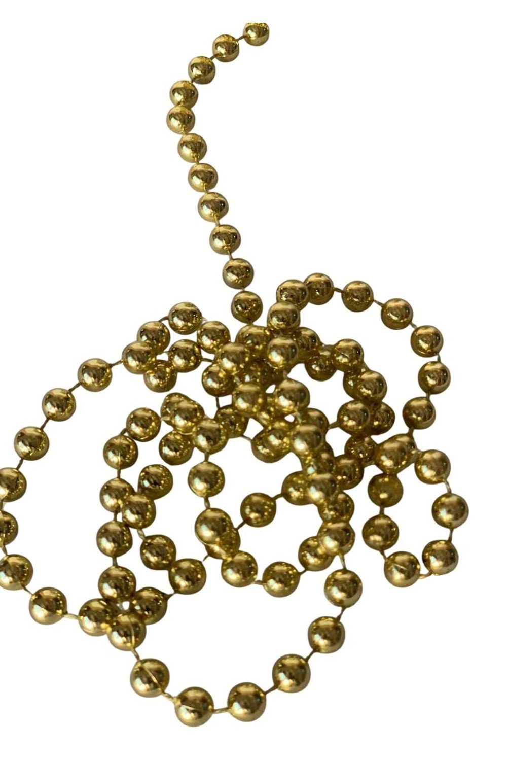 İnci Boncuk Kurdele Parlak Renkler - Kurdele Modelleri - Boncuk İnci - Gold-Beyaz - 8 MM X 7 METRE