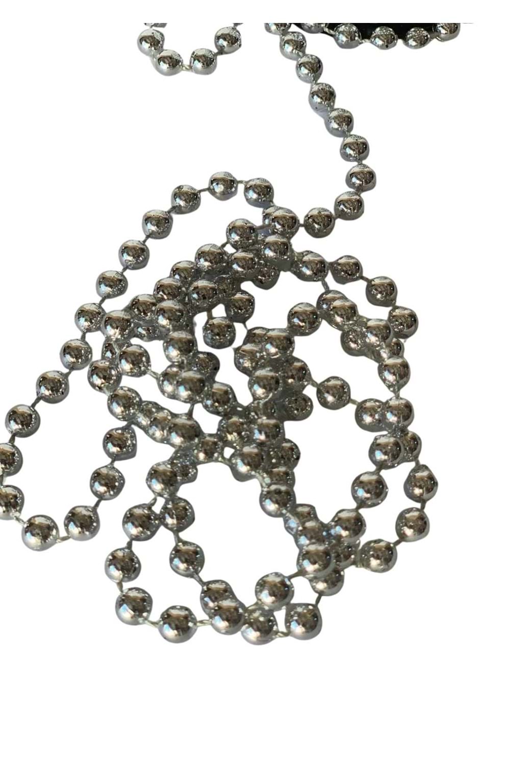 İnci Boncuk Kurdele Parlak Renkler - Kurdele Modelleri - Boncuk İnci - Gümüş - 8 MM X 7 METRE