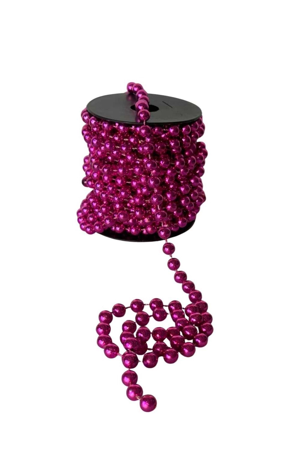 İnci Boncuk Kurdele Parlak Renkler - Kurdele Modelleri - Boncuk İnci - Pembe - 8 MM X 7 METRE