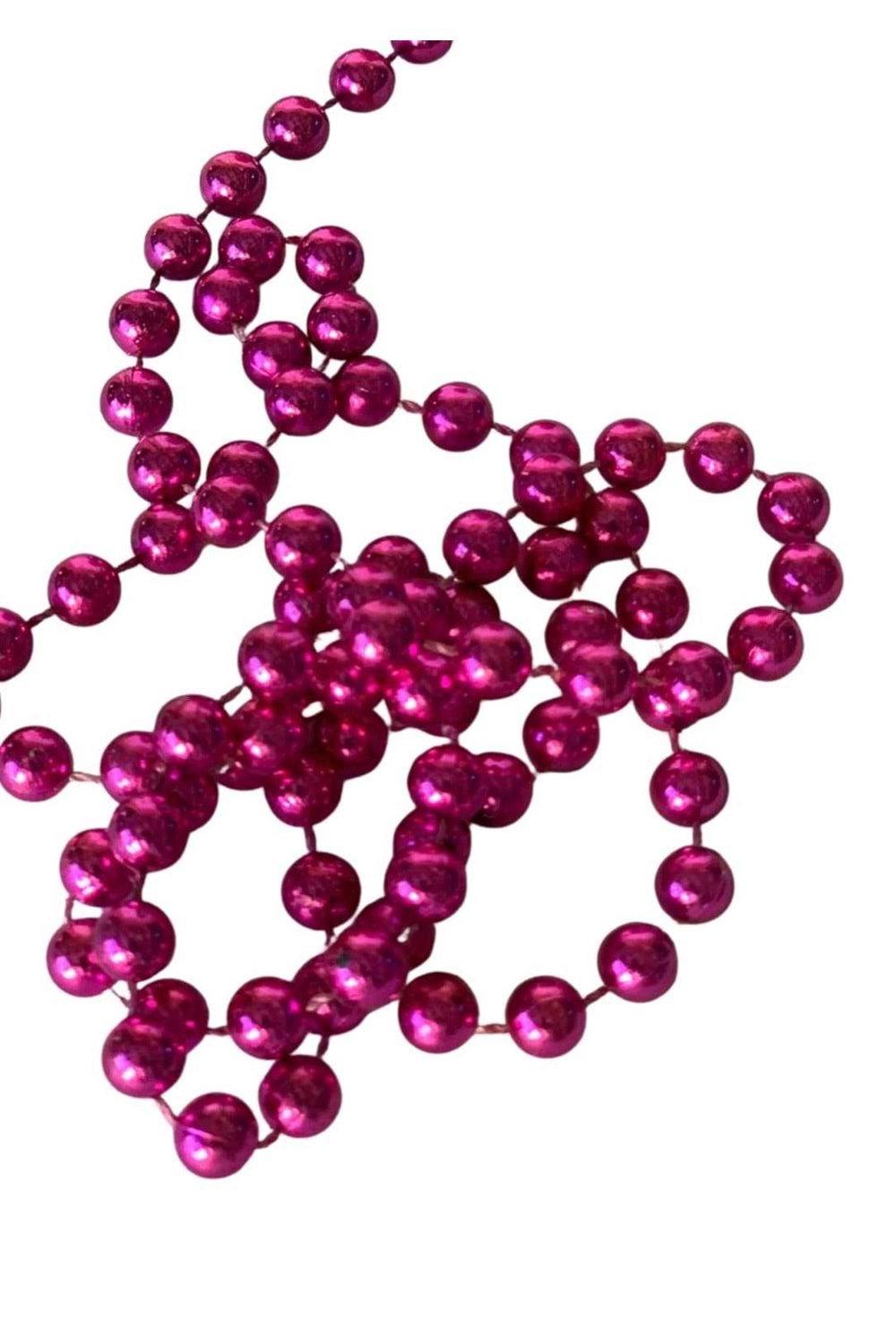 İnci Boncuk Kurdele Parlak Renkler - Kurdele Modelleri - Boncuk İnci - Pembe - 8 MM X 7 METRE