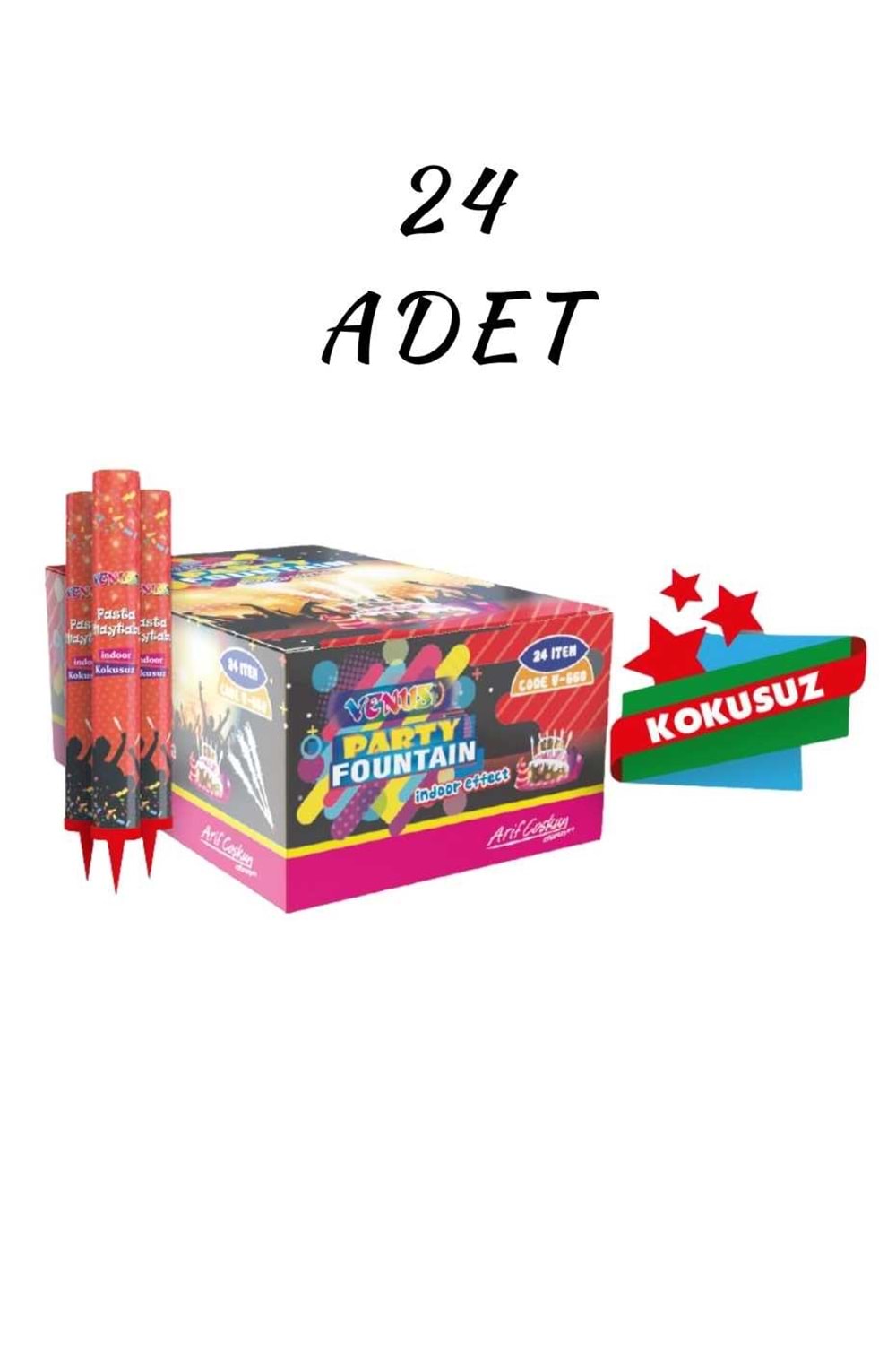Kokusuz Pasta Maytabı - 24 lü Kutu Maytap