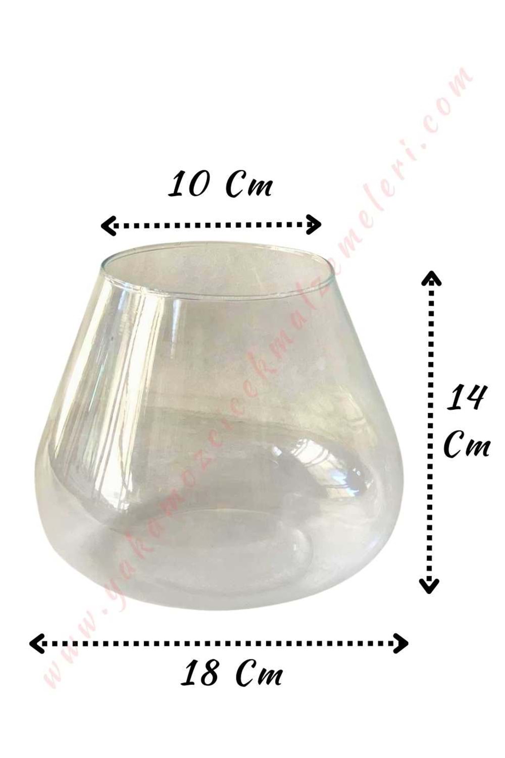 Cam Paşa Fanus Küçük 18*14 Cm Ağız Çapı 10 Cm 12 Li Koli