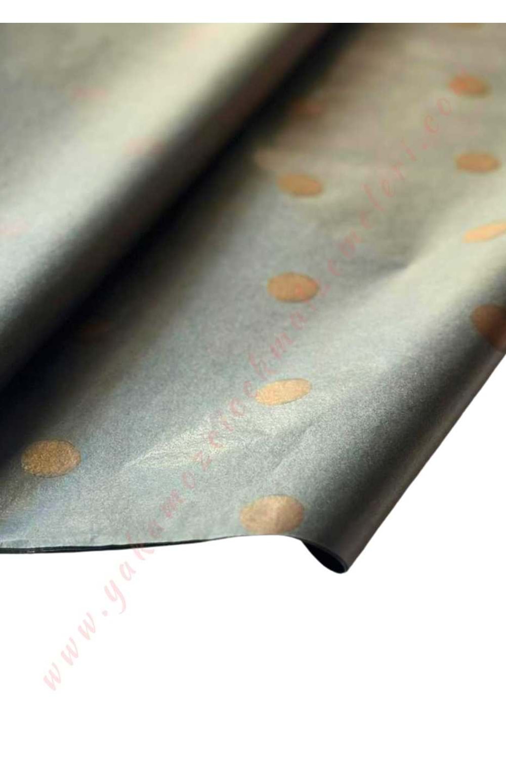 Desenli Pelur Kağıt 50*70 cm 40 lı Paket Çiçek Buketi Hediye Paketleme Malzemesi - Gold-Siyah