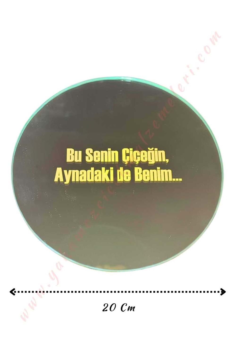 Cam Buket Süsleme Aynası - Bu Senin Çiçeğin Aynadaki de Benim - K