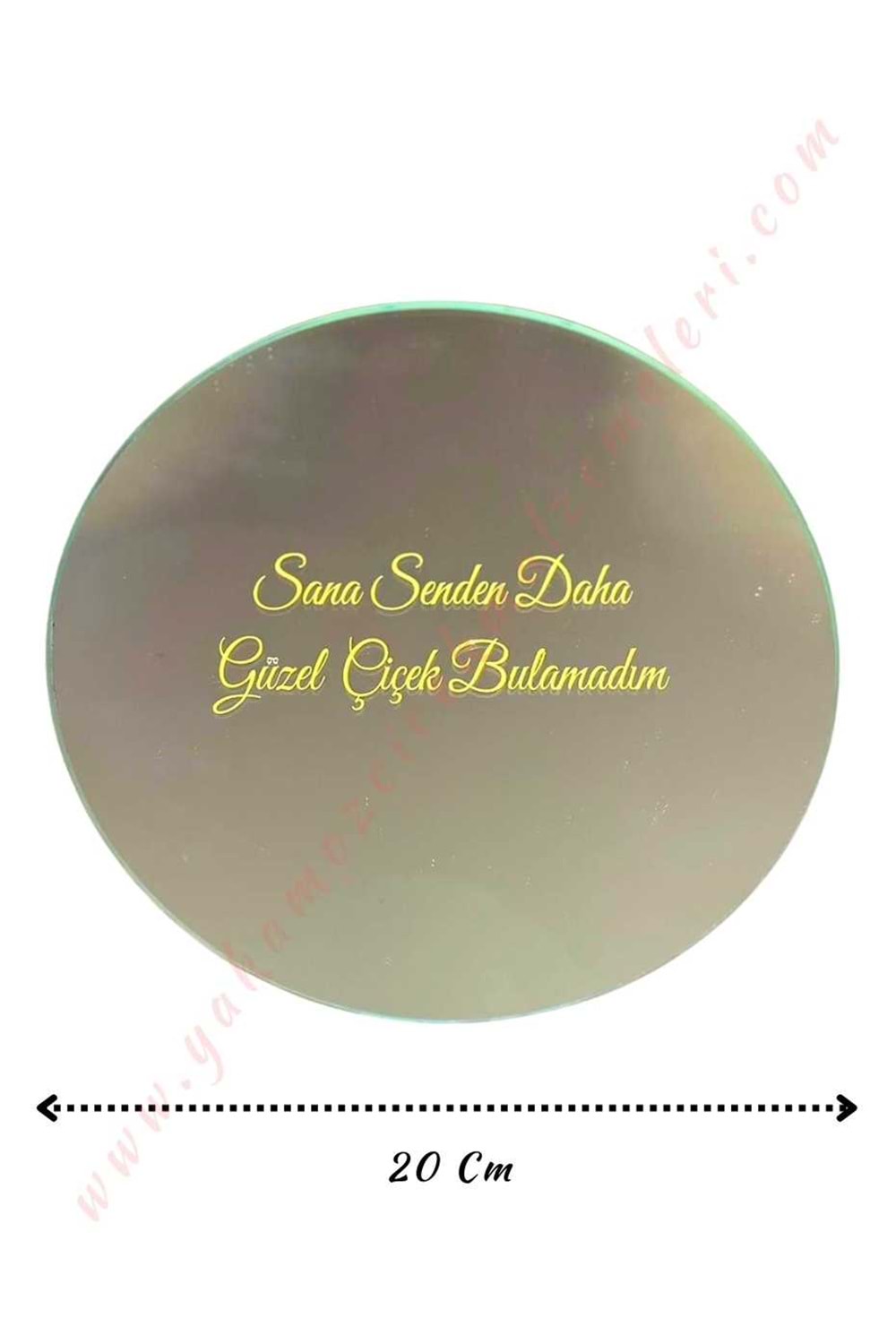 Cam Buket Süsleme Aynası - Sana Senden Daha Güzel Çiçek Bulamadım - İ