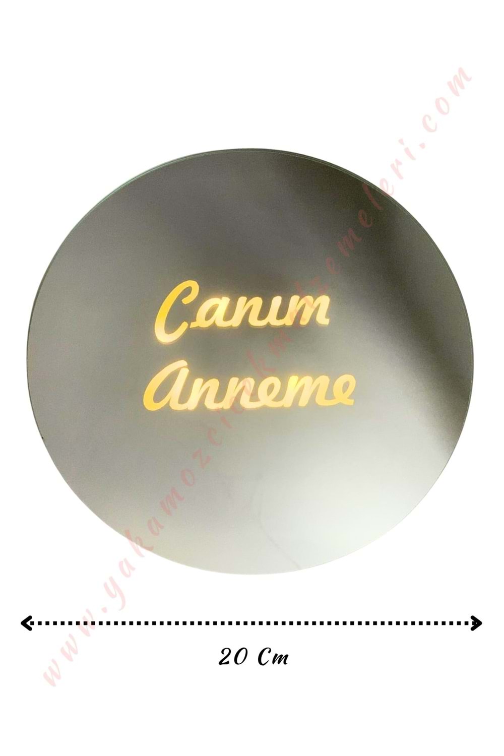 Cam Buket Süsleme Aynası - Canım Anneme - İ