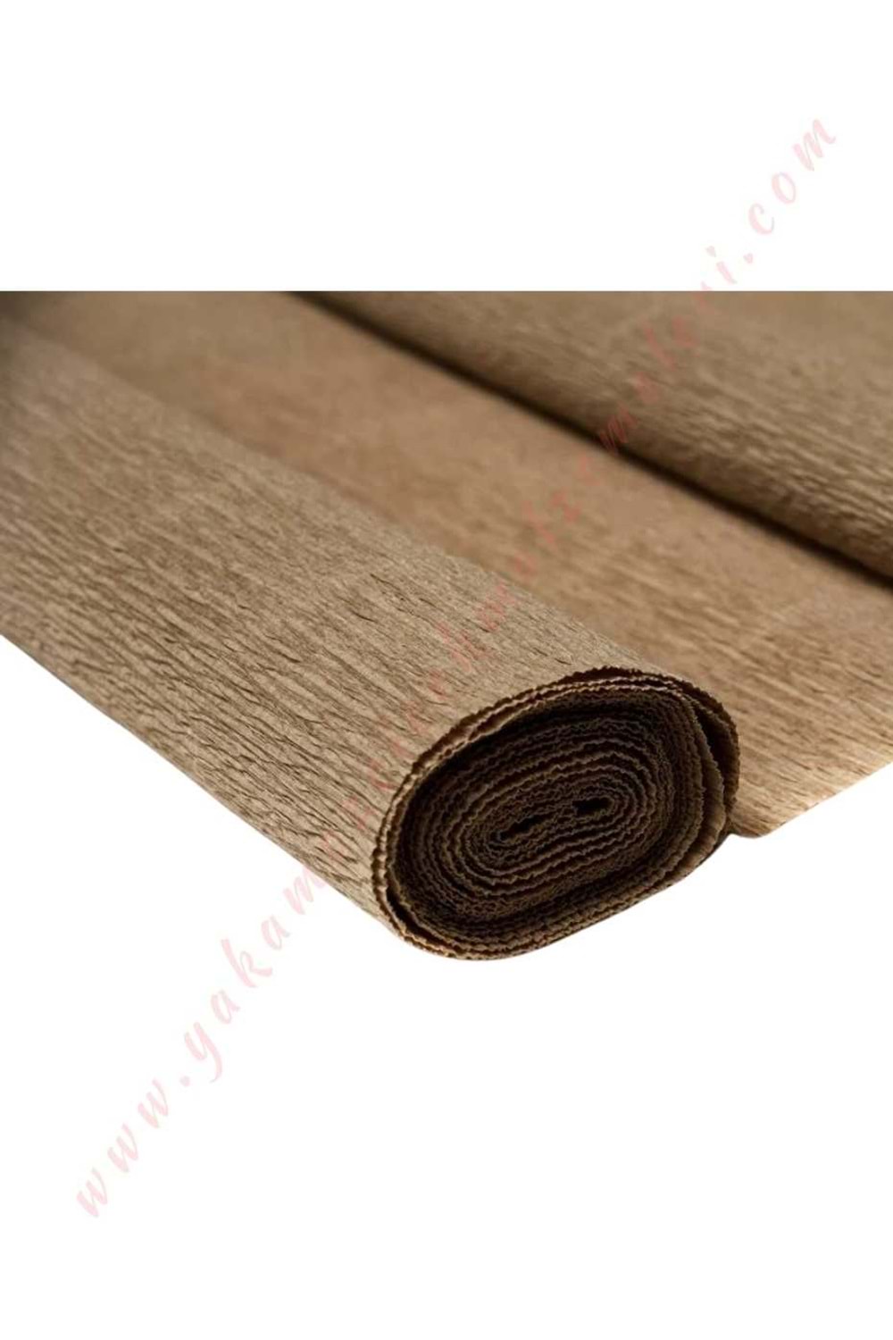 Krapon Krep Çağdaş Çiçek Hediye Paketleme Kağıdı Boy 2,5 Metre En 50 Cm - Açık Kahverengi
