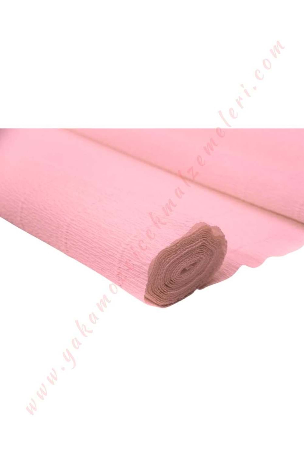 Krapon Krep Çağdaş Çiçek Hediye Paketleme Kağıdı Boy 2,5 Metre En 50 Cm - Açık Pembe