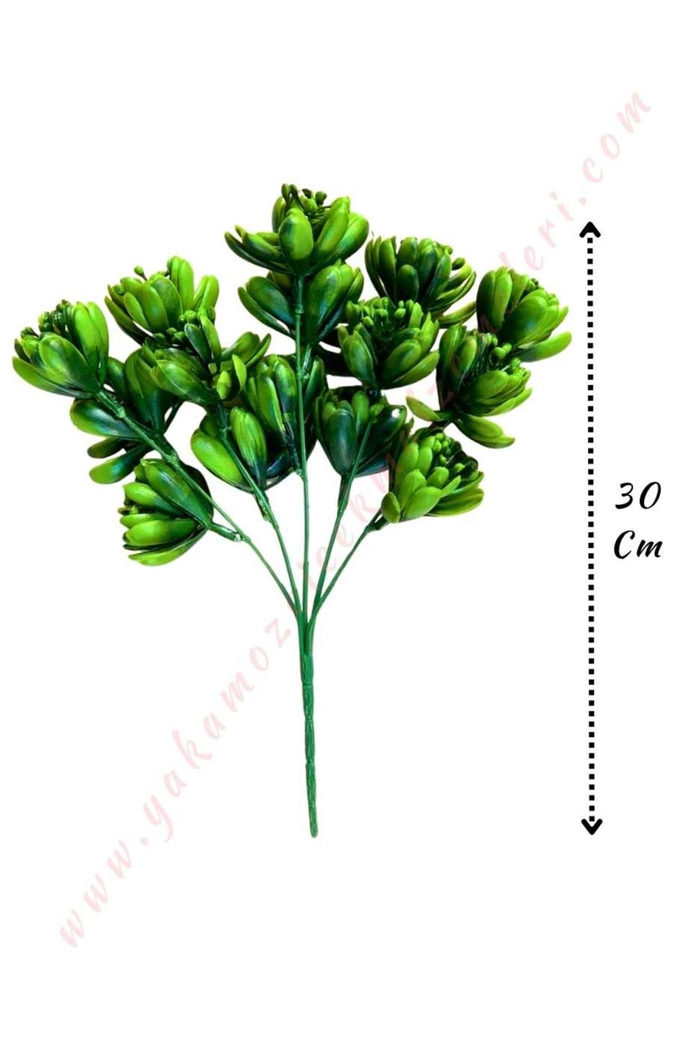 Dallı Yapay Skulent 30-35 Cm - Koyu Yeşil