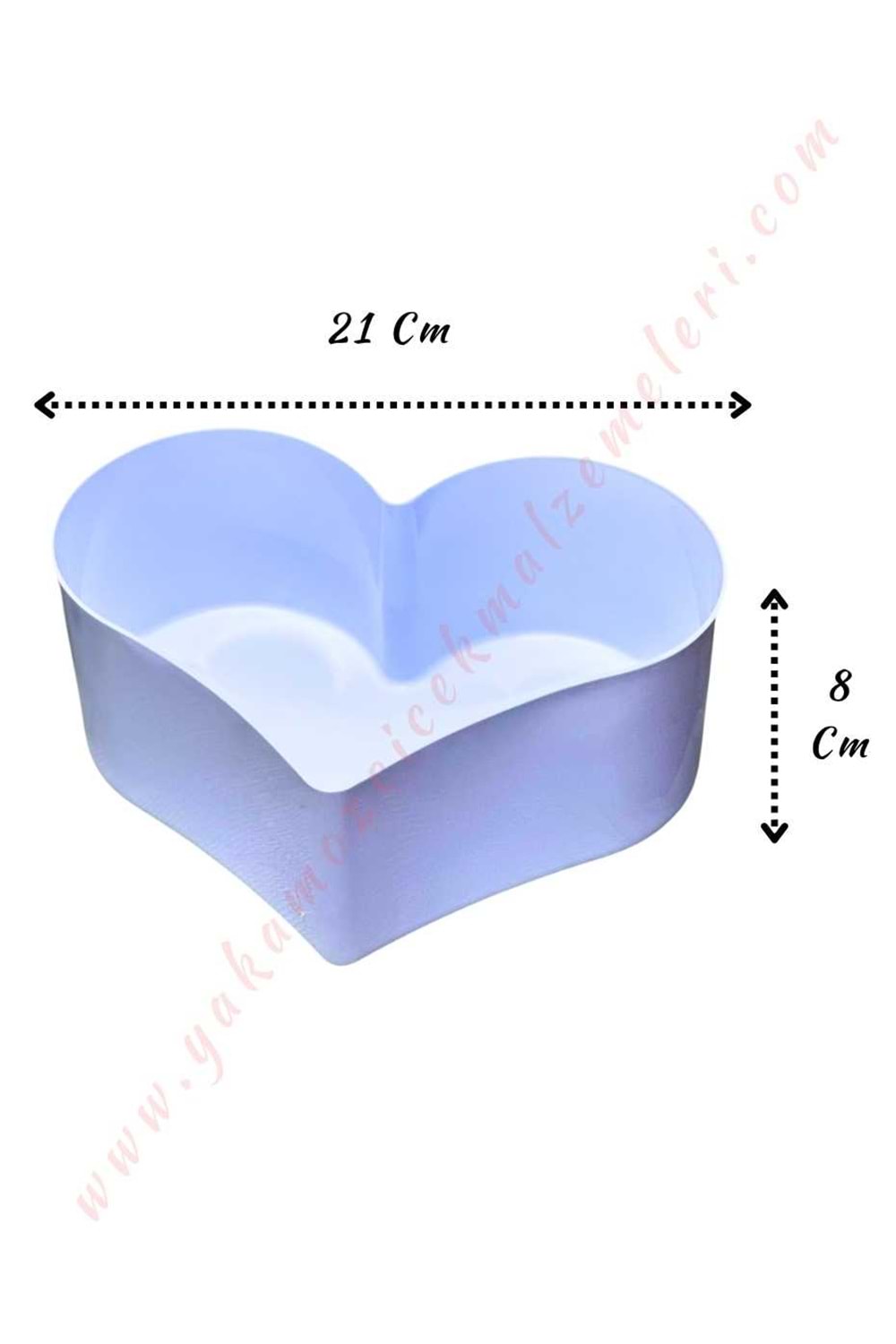 Plastik Mika Kalp Aranjman Altlığı 21*14*8 Cm - Beyaz