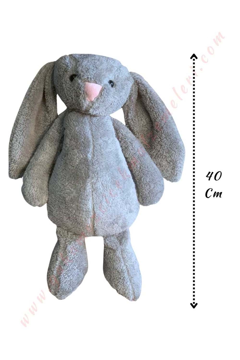 Oyuncak Peluş Tavşan 40 Cm - Gri