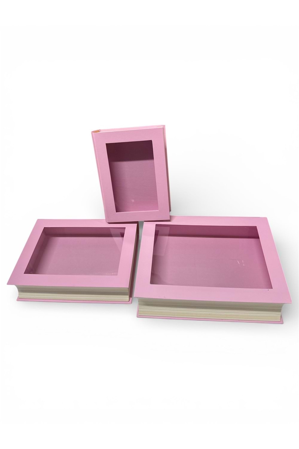 KUTU Pencereli Kitap 3 LÜ - Açık Pembe