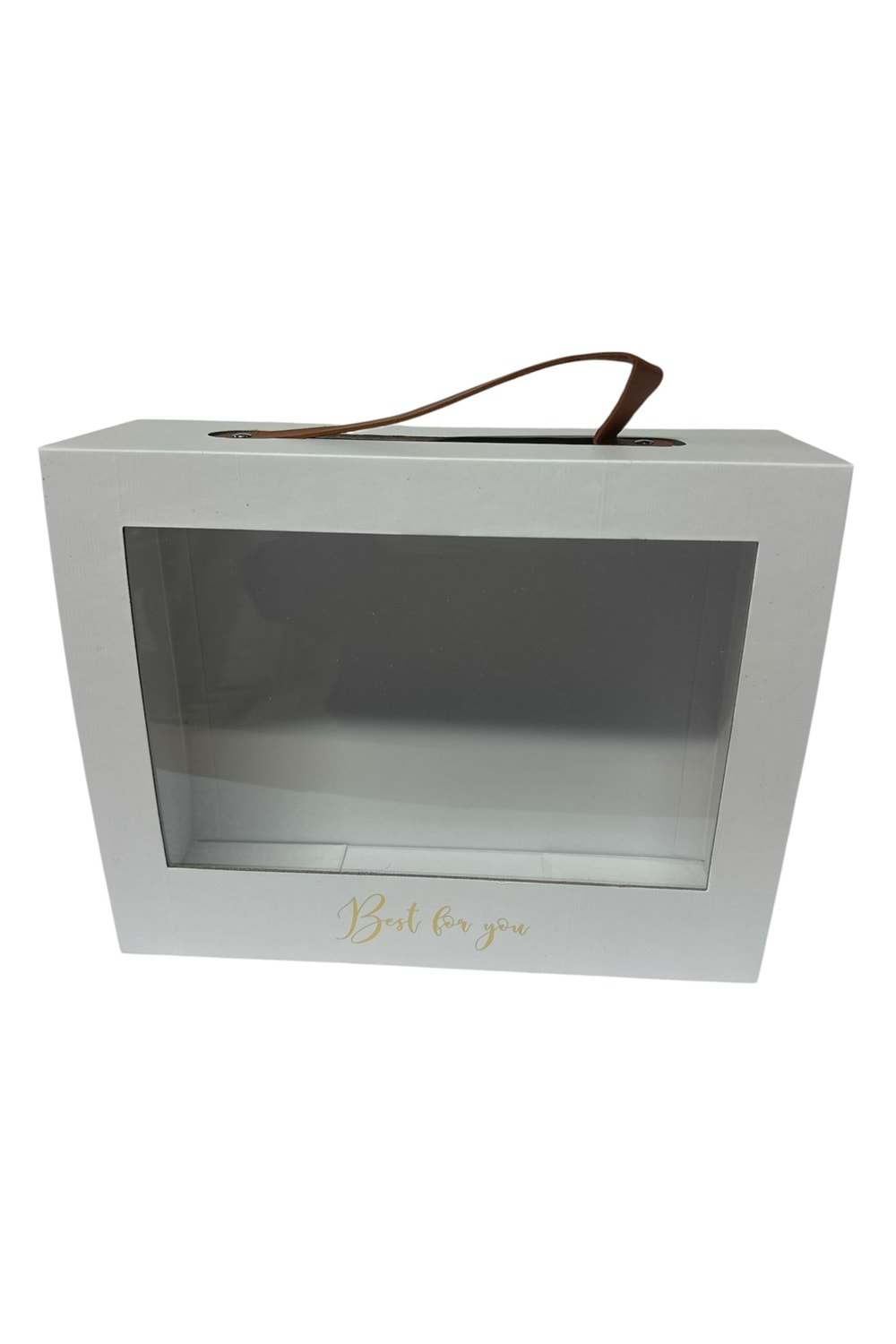 Kutu Dikdörtgen Pencereli 30*24*10 cm - Kutu Modelleri - Vitrin Kutu - Beyaz