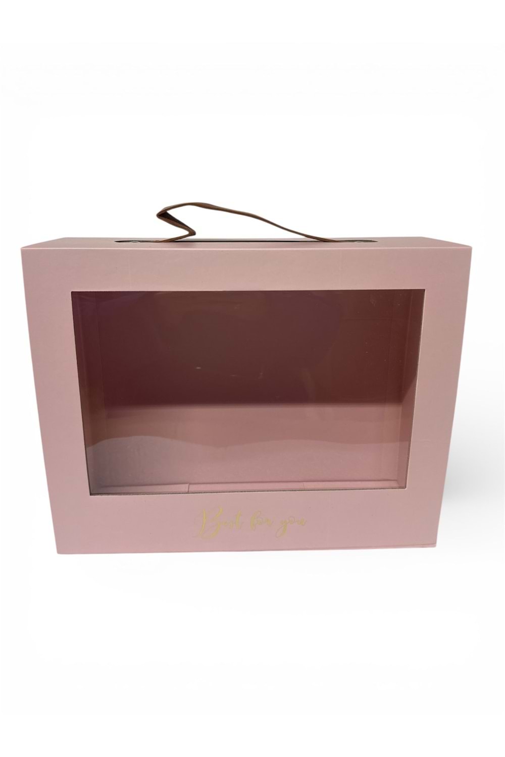 Kutu Dikdörtgen Pencereli 30*24*10 cm - Kutu Modelleri - Vitrin Kutu - Pembe