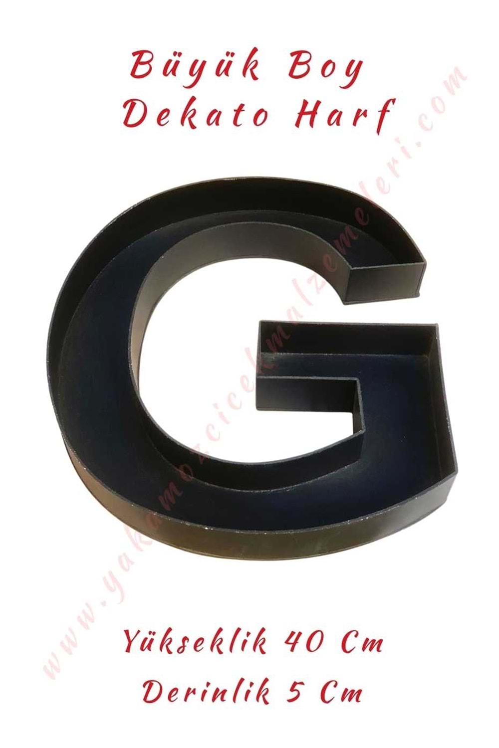 G Büyük Boy Dekato Harf Suya Dayanıklı Kesme - Canlı Çiçek Aranjman Altlığı - G Harfi