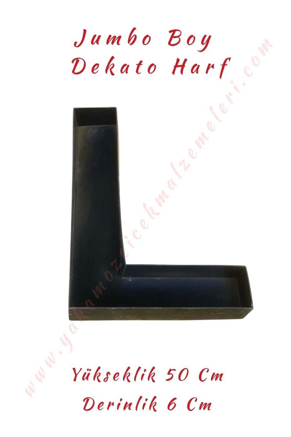 L Jumbo Boy Dekato Harf Suya Dayanıklı Kesme - Canlı Çiçek Aranjman Altlığı - L Harfi