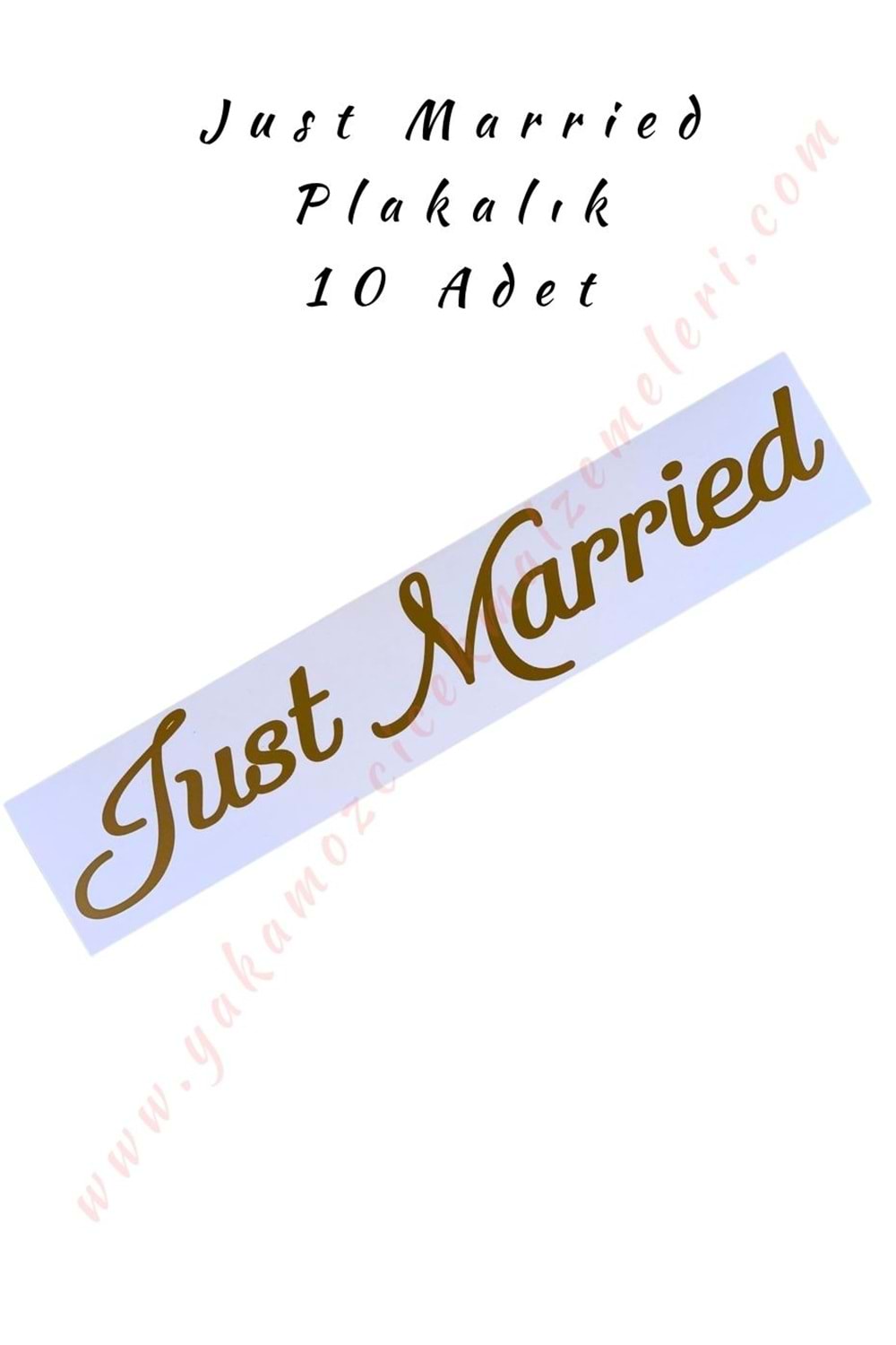 Just Married Plakalık - 10 Adet - Beyaz