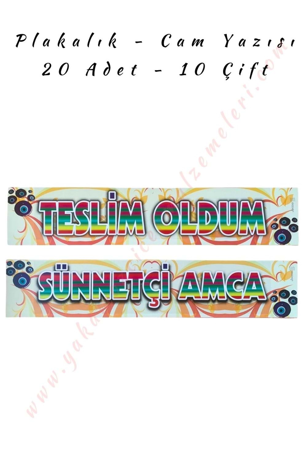 Plakalık - Cam Yazısı - Teslim Oldum Sünnetçi Amca