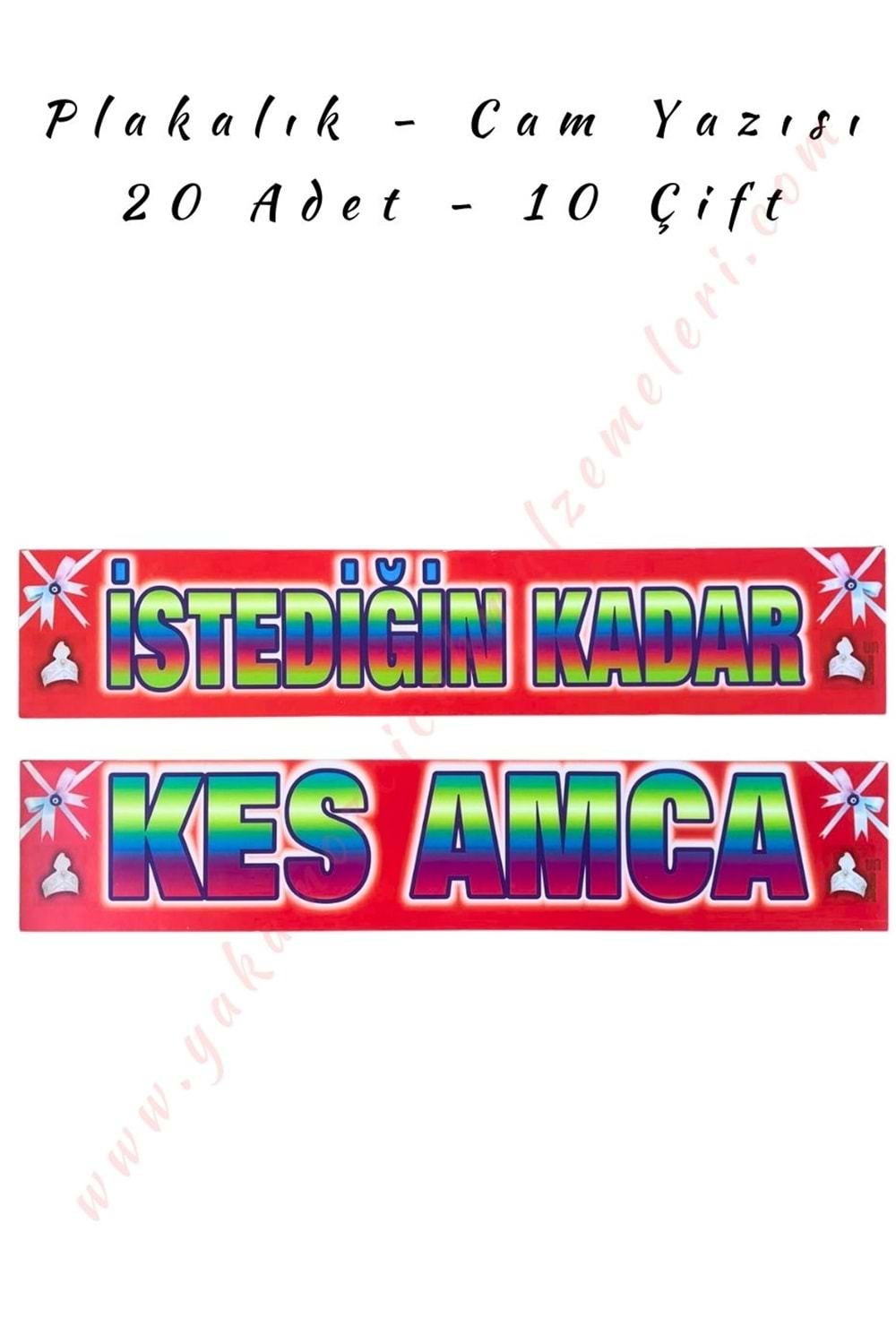 Plakalık - Cam Yazısı - İstediğin Kadar Kes Amca - Renkli