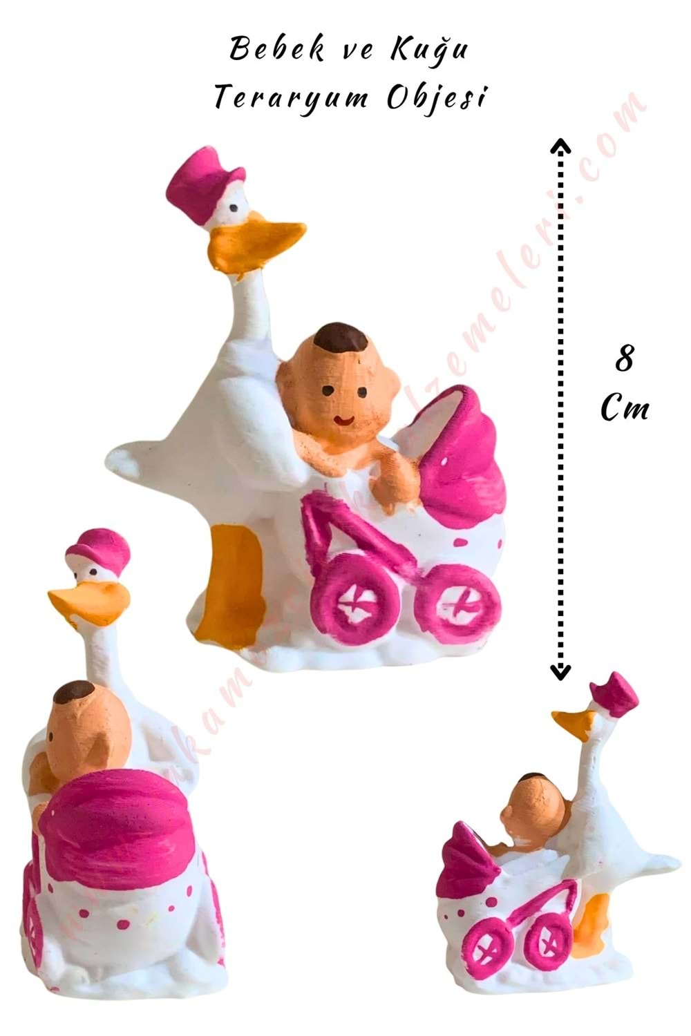 3D Baskı Teraryum Obje - Bebek ve Kuğu