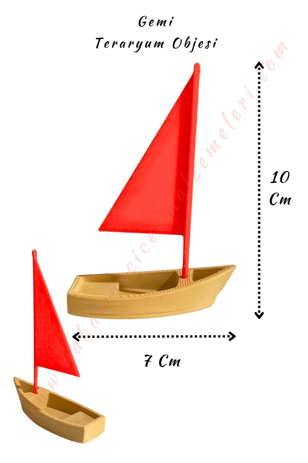 3D Baskı Teraryum Obje - Gemi