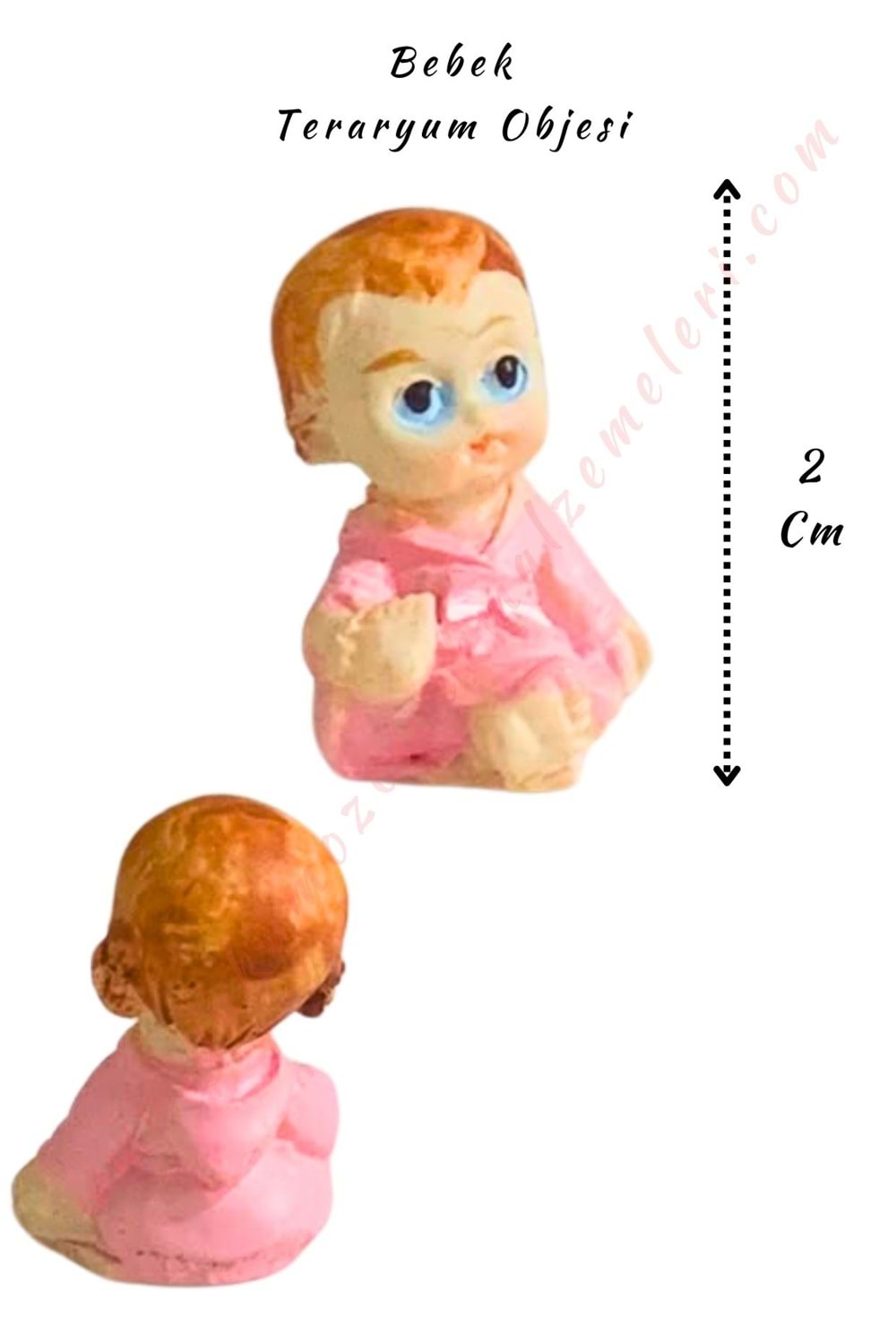 Minyatür Oturan Kız Bebek - Teraryum Obje