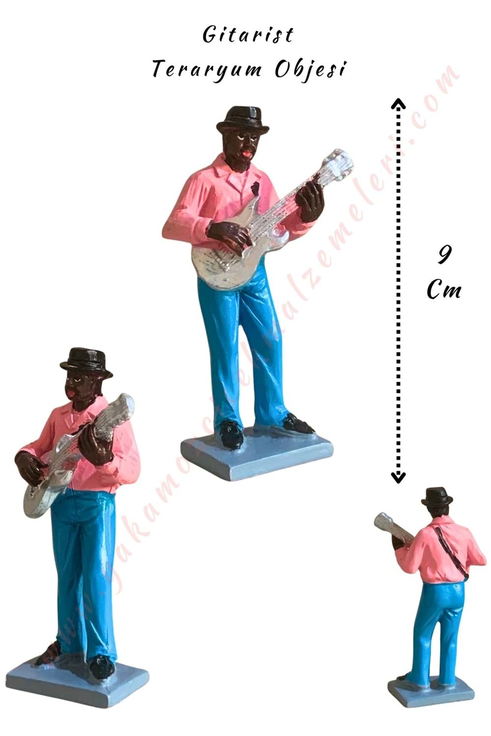 Gitar Çalan Müzisyen - Teraryum Obje