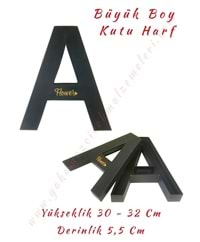 A Kutu Harf Büyük Boy Çiçek Çikolata Aranjman Kutusu - A Harfi