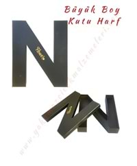 N Kutu Harf Büyük Boy Çiçek Çikolata Aranjman Kutusu - N Harfi