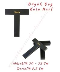 T Kutu Harf Büyük Boy Çiçek Çikolata Aranjman Kutusu - T Harfi