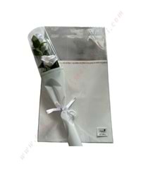 Çiçek - Buket Paketleme Poşeti Yazılı 20 Adet 29*50 Cm YK-267 - Beyaz