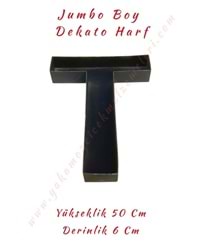 T Jumbo Boy Dekato Harf Suya Dayanıklı Kesme - Canlı Çiçek Aranjman Altlığı - T Harfi