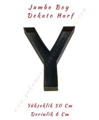 Y Jumbo Boy Dekato Harf Suya Dayanıklı Kesme - Canlı Çiçek Aranjman Altlığı - Y Harfi