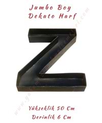 Z Jumbo Boy Dekato Harf Suya Dayanıklı Kesme - Canlı Çiçek Aranjman Altlığı - Z Harfi