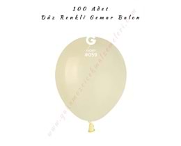 Gemar Balon Düz Renk 100 Adet - Krem