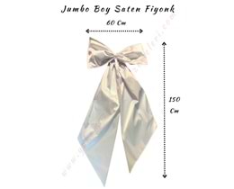 Saten Fiyonk Gelin Arabası Süsü Jumbo Boy 150 Cm En 60 Cm