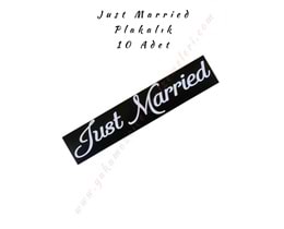 Just Married Plakalık - 10 Adet - Siyah